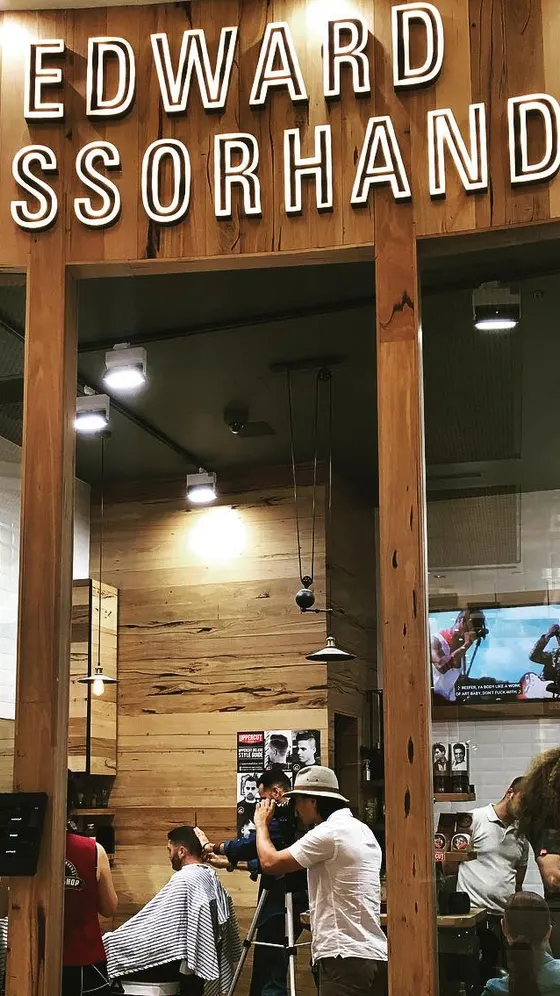Inside the shop under the Edward Scissorhands sign